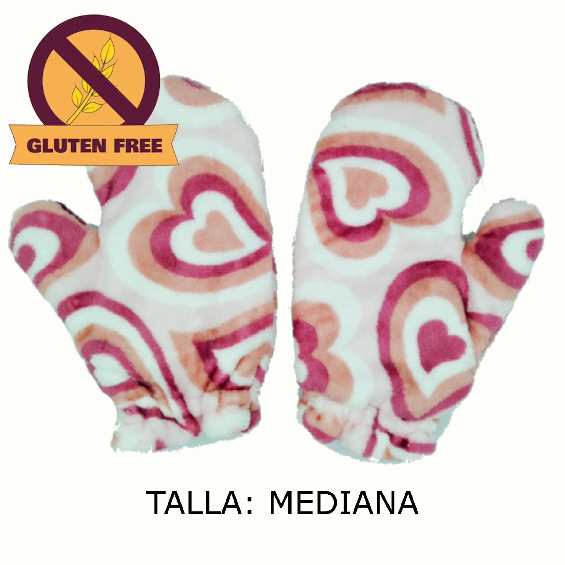 Manoplas Térmicas Corazón Psicodélico Mediana Gluten Free (Arroz)