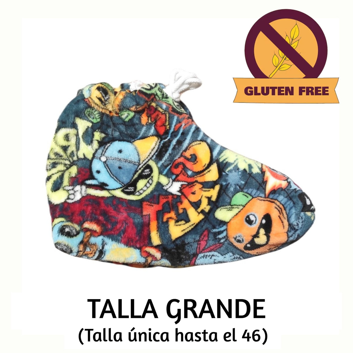 Patucos Térmicos Grafiti Gluten Free (Arroz) Grande
