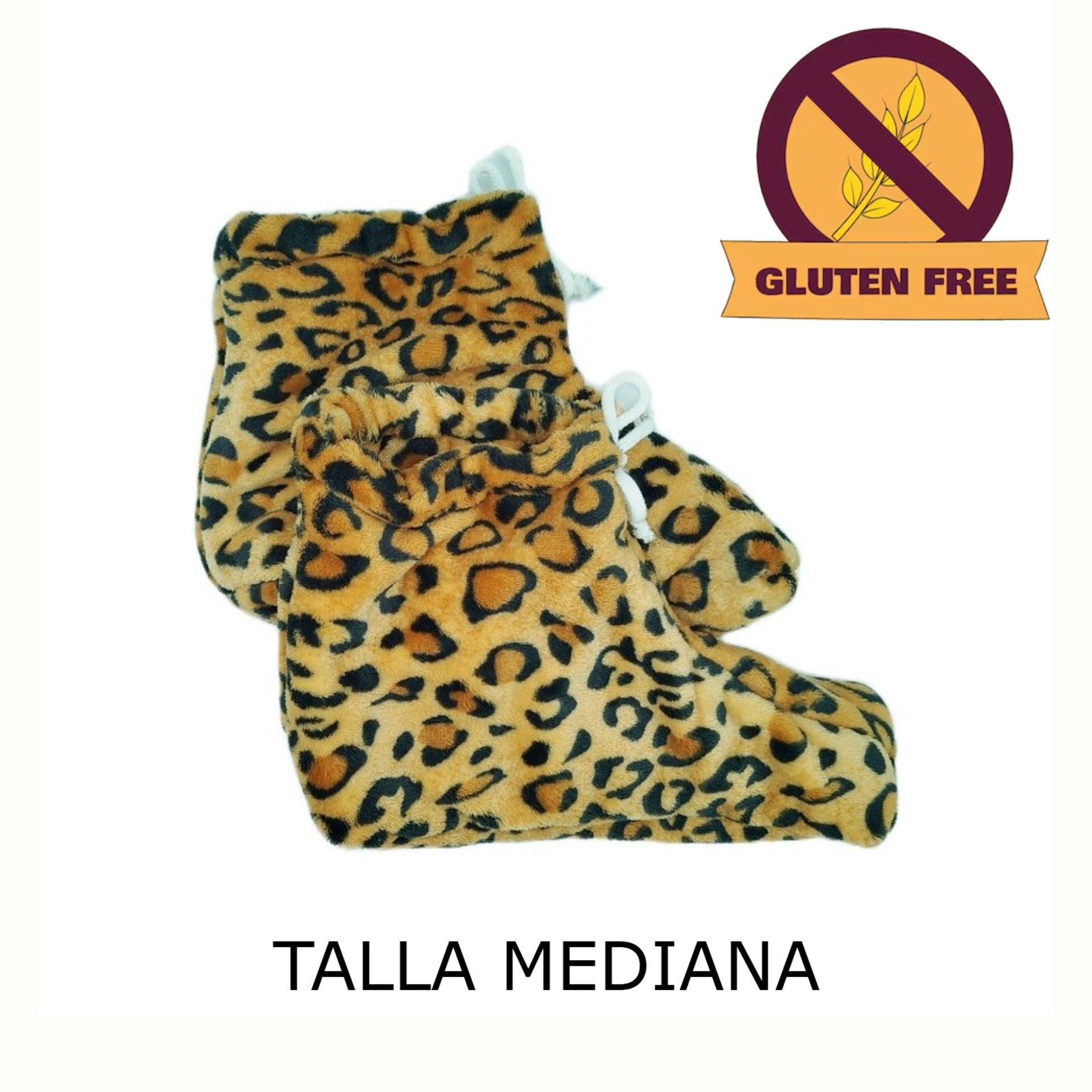Patucos Térmicos Leopardo Gluten Free (Arroz) Mediana
